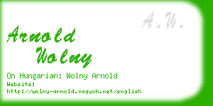 arnold wolny business card